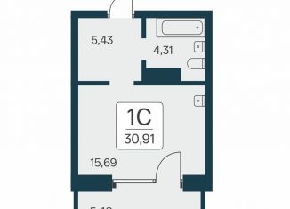 Продам квартиру студию, 30.9 м2, Новосибирск, метро Площадь Ленина