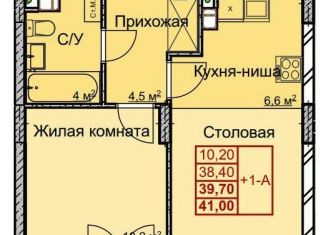 1-комнатная квартира на продажу, 39.7 м2, Нижний Новгород, микрорайон Станкозавод