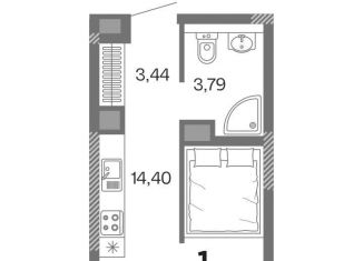 Продажа 1-комнатной квартиры, 21.6 м2, Рязань, ЖК Метропарк