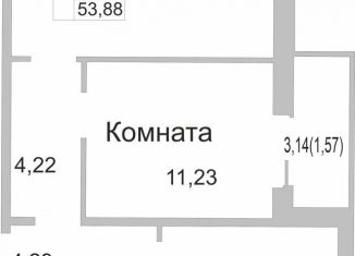 Продается 2-комнатная квартира, 53.9 м2, деревня Борисовичи, улица Героя России Досягаева, 5