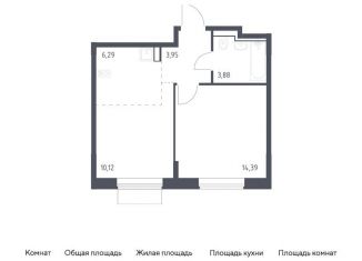 2-ком. квартира на продажу, 38.6 м2, Москва, жилой комплекс Квартал Домашний, 1, станция Курьяново