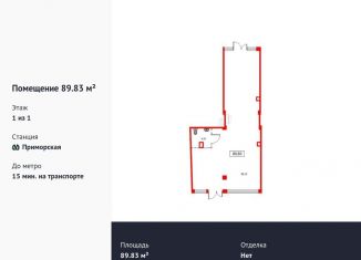 Продажа помещения свободного назначения, 89.83 м2, Санкт-Петербург, Василеостровский район