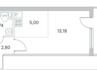 Продается квартира студия, 26.3 м2, посёлок Стрельна, ЖК Любоград