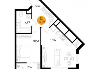 Продам 1-комнатную квартиру, 40 м2, Рязань, Железнодорожный район