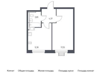 Продам 1-комнатную квартиру, 38 м2, Московская область, жилой комплекс Прибрежный Парк, к6.1