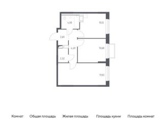 Продается 2-ком. квартира, 51.3 м2, Московская область, жилой комплекс Томилино Парк, к6.2