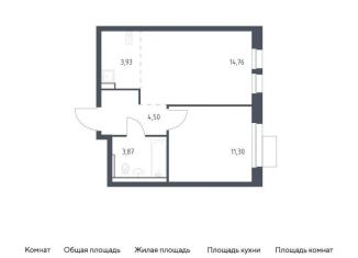 Продается 1-комнатная квартира, 38.4 м2, Балашиха, жилой комплекс Квартал Авиаторов, к8