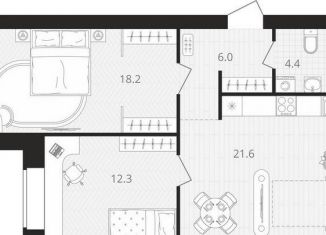 Продажа 2-комнатной квартиры, 62.5 м2, посёлок Мичуринский, Выставочная улица