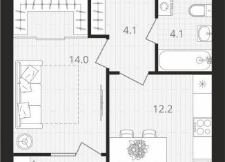 Продам 1-комнатную квартиру, 37.7 м2, Брянская область, Выставочная улица