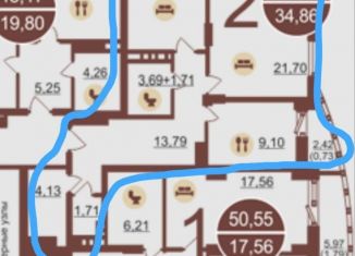 Продам 2-комнатную квартиру, 68 м2, Новосибирск, метро Берёзовая роща, микрорайон Закаменский, 13