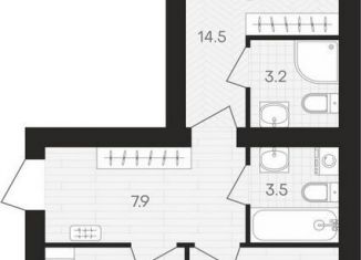 Продается 2-ком. квартира, 54.3 м2, посёлок Мичуринский, Выставочная улица