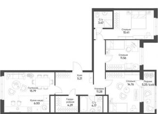 Продается трехкомнатная квартира, 94.6 м2, Екатеринбург, метро Ботаническая