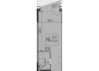 1-ком. квартира на продажу, 23 м2, Одинцово, улица Чистяковой, 8с2