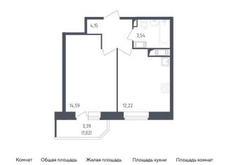 Продаю 1-комнатную квартиру, 35.5 м2, Санкт-Петербург, муниципальный округ Рыбацкое, жилой комплекс Живи в Рыбацком, 4