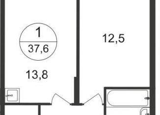 Продажа однокомнатной квартиры, 37.6 м2, Москва, 7-я фаза, к2