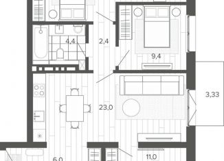 Продается четырехкомнатная квартира, 81.4 м2, Алтайский край, Змеиногорский тракт, 35Бк2