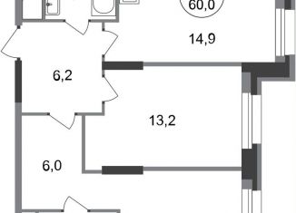 Продаю 2-ком. квартиру, 60 м2, Москва