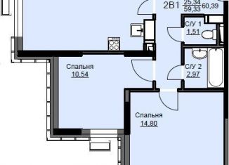 Продам 2-комнатную квартиру, 60.4 м2, Щёлково, жилой комплекс Соболевка, к8