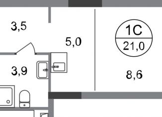 Продается квартира студия, 21 м2, Московский, ЖК Первый Московский