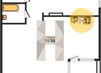 Продается 1-комнатная квартира, 79.3 м2, Новосибирск, Заельцовский район, Дачное шоссе, 20к12В