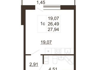 Продам квартиру студию, 27.9 м2, Ленинградская область, улица Хохлова, 16