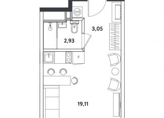 Продам 1-ком. квартиру, 25.6 м2, Москва, ВАО, Окружной проезд, 10Б