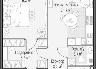 Продажа однокомнатной квартиры, 70.7 м2, Москва