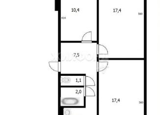 Продажа 3-комнатной квартиры, 62.2 м2, Новосибирск, метро Берёзовая роща, улица Есенина, 51/2