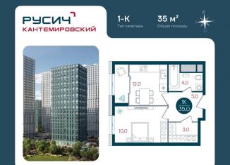 Продаю 1-ком. квартиру, 35 м2, Москва, Кавказский бульвар, 51, район Царицыно