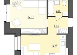 1-комнатная квартира на продажу, 35.4 м2, Ярославская область, улица Лескова, 19