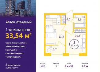 Продается 1-комнатная квартира, 33.5 м2, Екатеринбург, улица Репина, 111