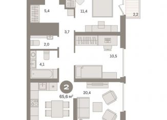 Продаю 2-комнатную квартиру, 65.6 м2, Москва, метро Стахановская