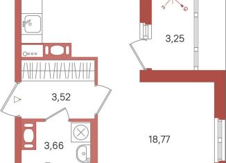 Продам квартиру студию, 27.6 м2, Ленинградская область