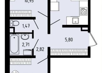 Продаю 3-комнатную квартиру, 52.8 м2, село Фролы