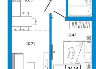 Продажа двухкомнатной квартиры, 41.9 м2, Уфа, Некрасовский переулок, 38