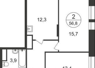 Продаю 2-комнатную квартиру, 56.8 м2, Москва, 11-я фаза, к4