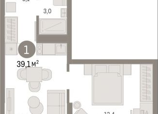 Продается однокомнатная квартира, 39.1 м2, Екатеринбург, улица Гастелло, 19А