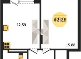 Продается 1-комнатная квартира, 42.3 м2, Воронеж, Левобережный район, Ленинский проспект, 108А