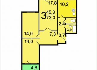 Продажа комнаты, 36.5 м2, Москва, Ленинский проспект, 129к3, метро Тропарёво