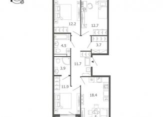 Продается 3-ком. квартира, 80.6 м2, Санкт-Петербург