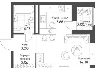 Продам квартиру студию, 31 м2, Екатеринбург, метро Ботаническая