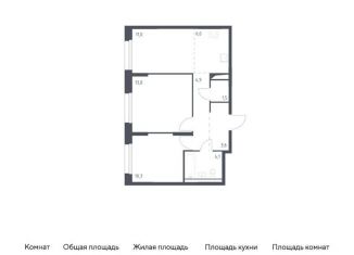 Продам двухкомнатную квартиру, 55.2 м2, Москва, Ленинградское шоссе, 229Ак2