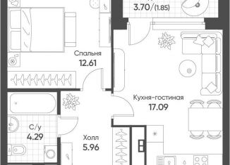 Продаю 1-комнатную квартиру, 41.8 м2, Екатеринбург, метро Ботаническая