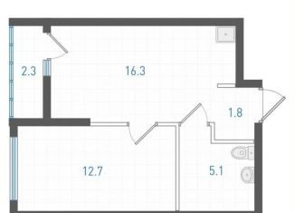 Продается однокомнатная квартира, 37.1 м2, Екатеринбург, метро Уральская, улица Учителей, 33