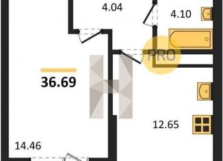 Однокомнатная квартира на продажу, 36.7 м2, Воронеж, Коминтерновский район, улица Славы, 7