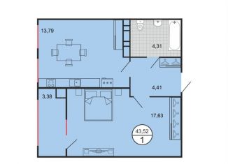 Продажа 1-комнатной квартиры, 44 м2, Ставропольский край