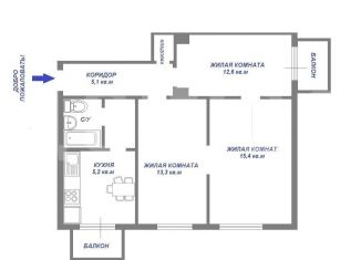 Продаю 3-ком. квартиру, 58.4 м2, Екатеринбург, метро Площадь 1905 года, улица Челюскинцев, 64А