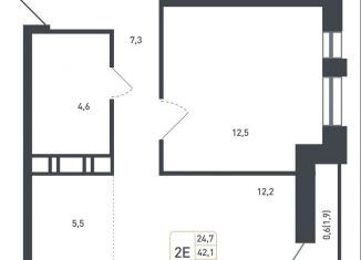 Продается 1-комнатная квартира, 42.7 м2, Московская область, жилой квартал Новая Щербинка, 18