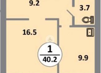 Продается однокомнатная квартира, 40.2 м2, Красноярский край, проспект 60 лет Образования СССР, 48