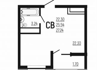 Продаю квартиру студию, 27.8 м2, Краснодар, Заполярная улица, 39к7